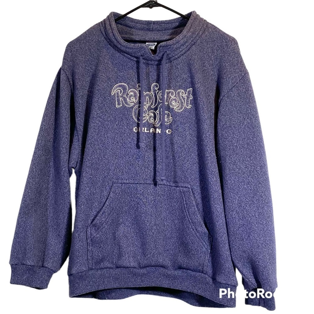 Rainforest Cafe Size Medium Orlando Florida  Blue heather sweatshirt